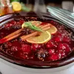 cozy slow cooker wassail with cinnamon sticks - featured image