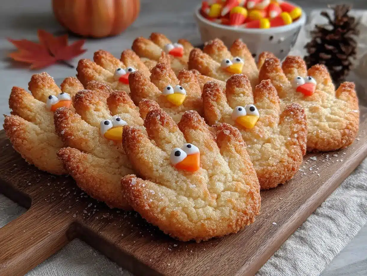cozy turkey hand sugar cookies preparation steps
