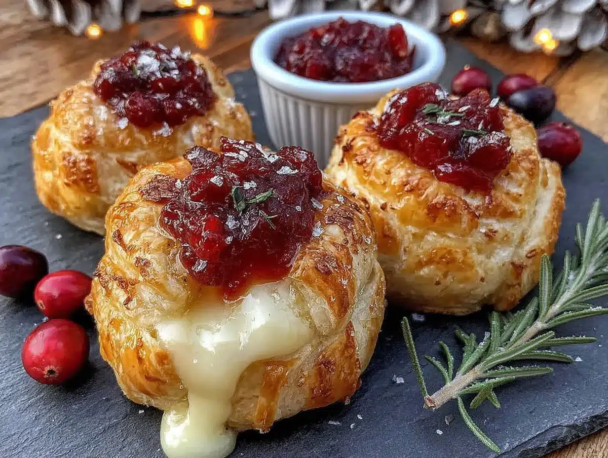 cranberry baked brie bites preparation steps