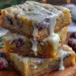 cranberry bliss bar blondies - featured image