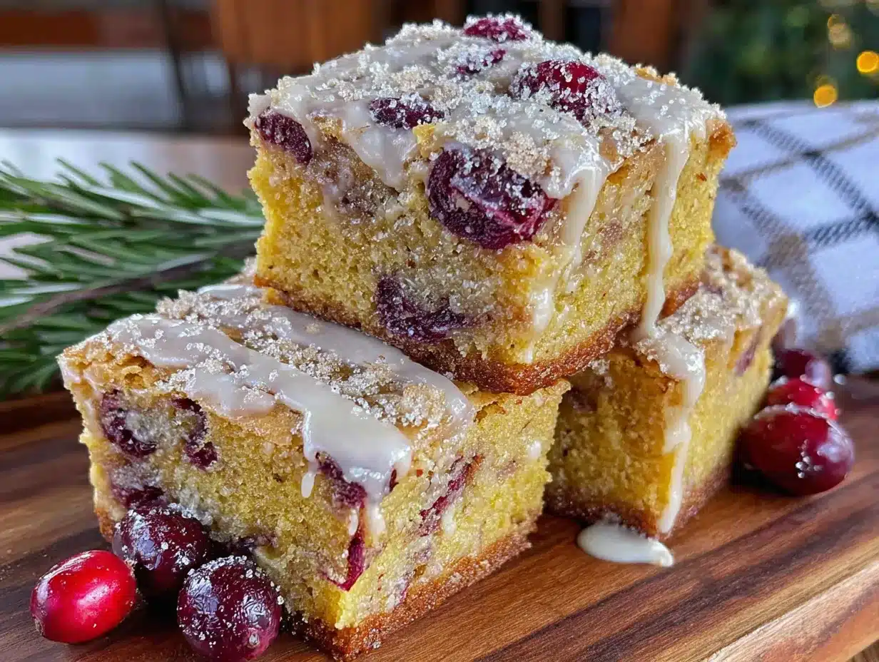 cranberry bliss bar blondies preparation steps