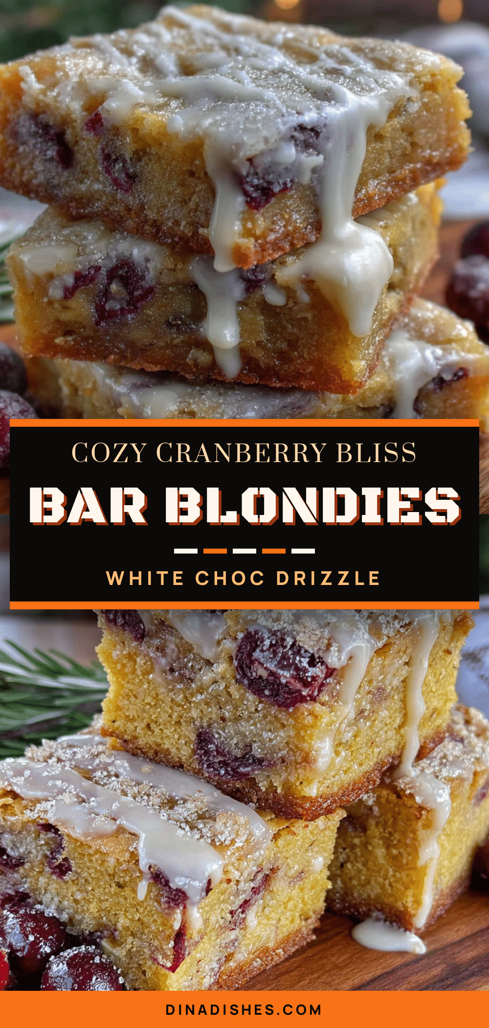 cranberry bliss bar blondies recipe