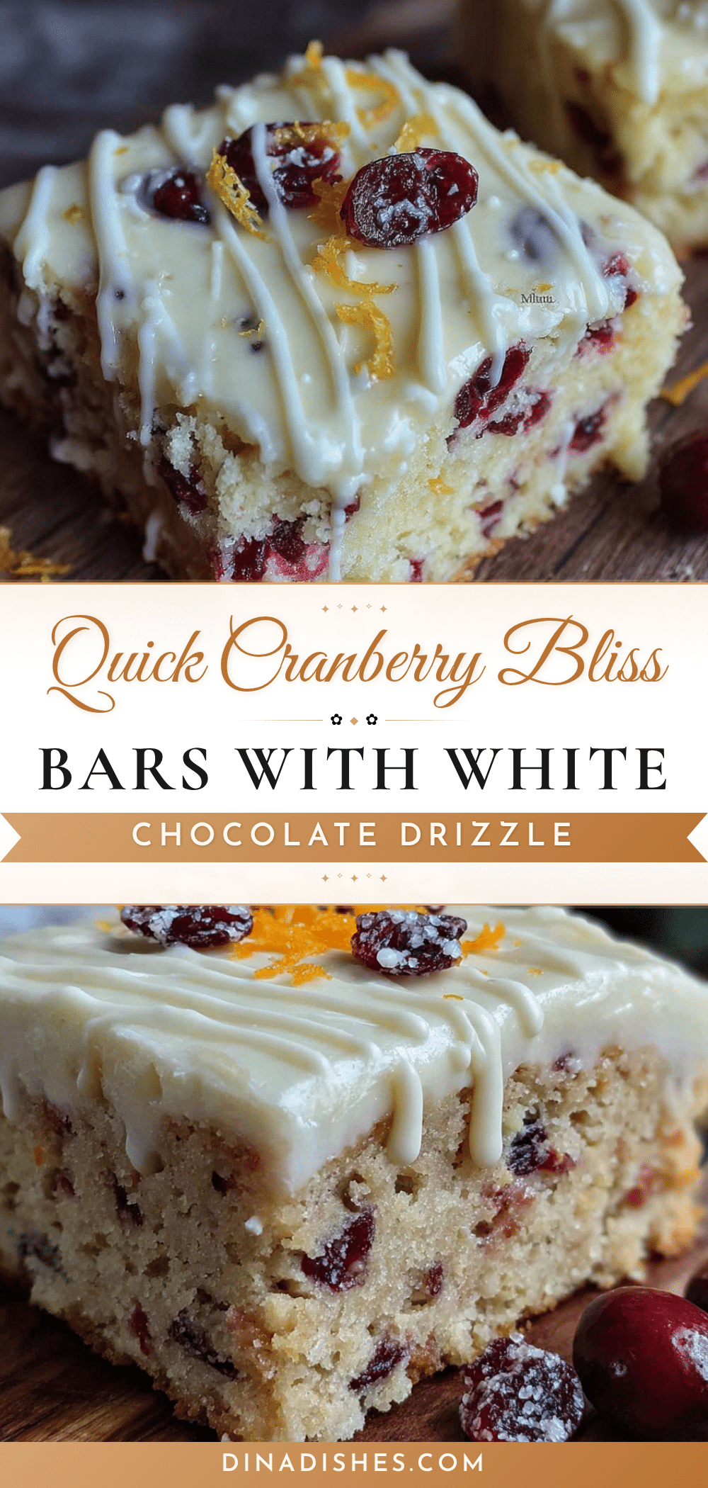 Cranberry Bliss Bars recipe