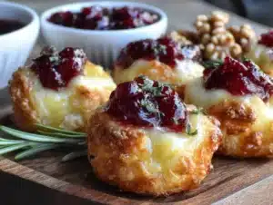 cranberry brie bites - featured image