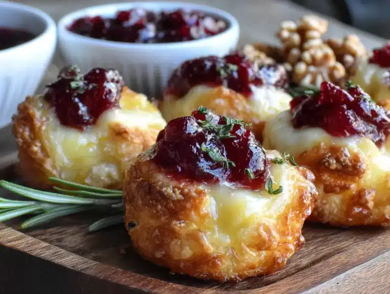cranberry brie bites - featured image