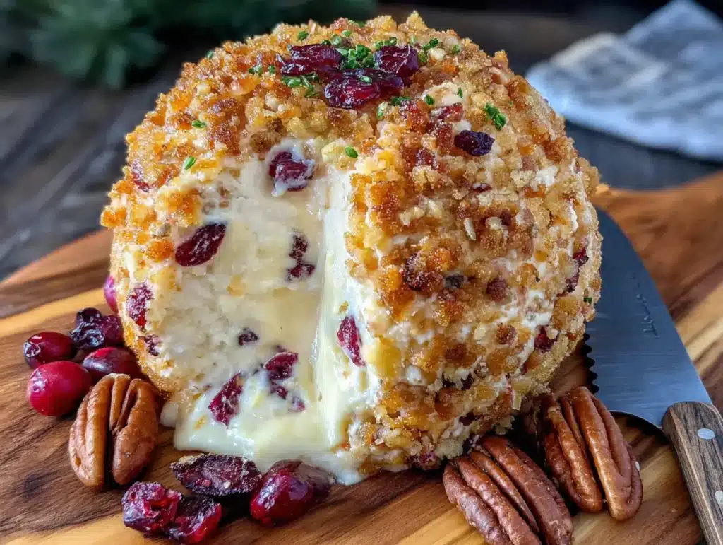 cranberry jalapeno cheese ball - featured image