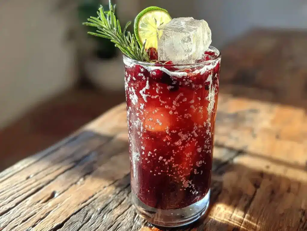 cranberry mule mocktail - featured image
