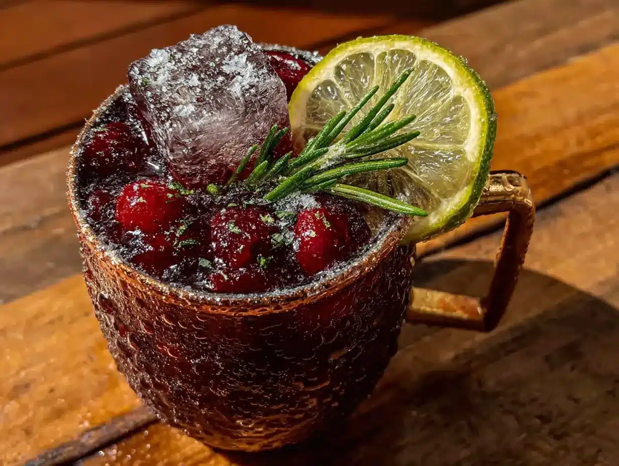 cranberry mule mocktail preparation steps