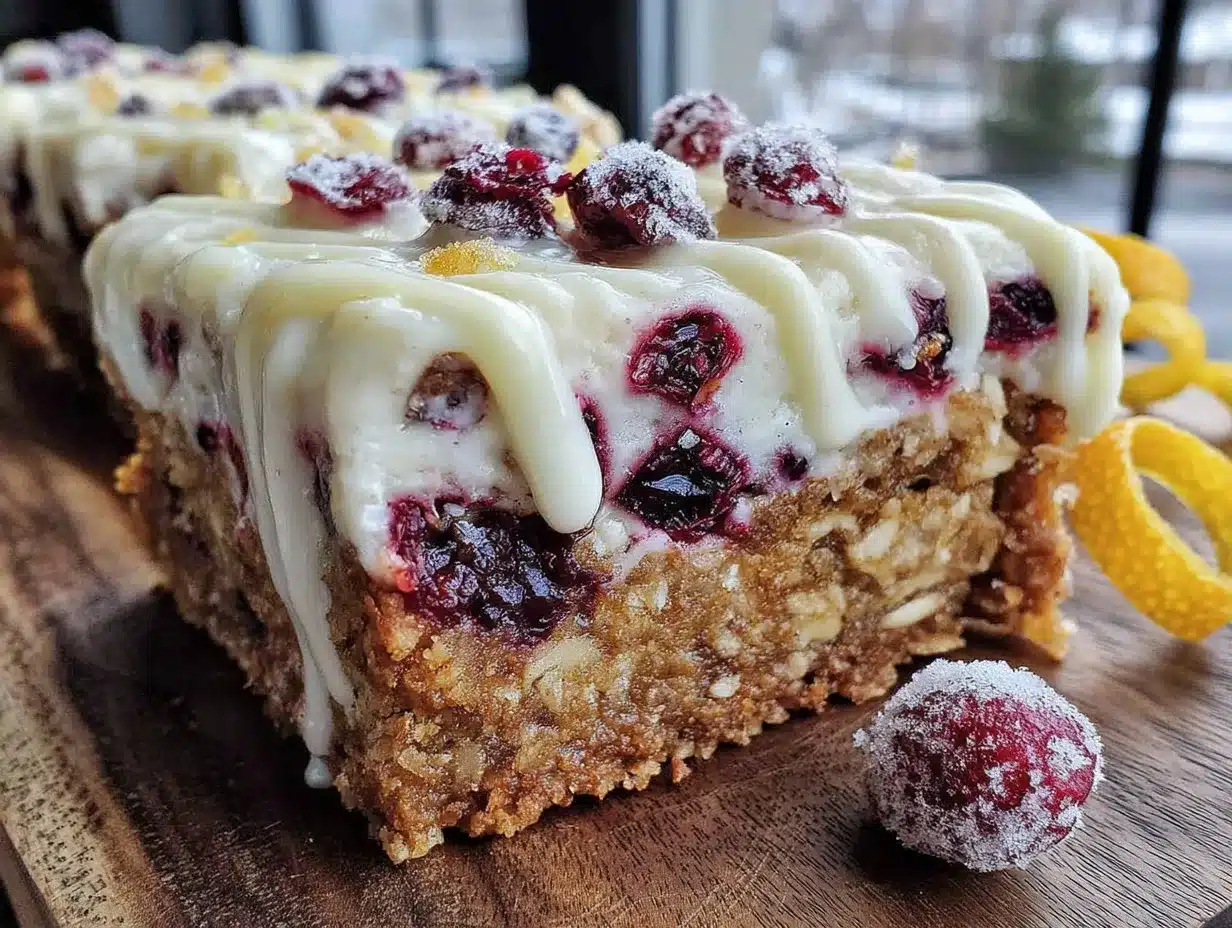cranberry orange bliss bars preparation steps
