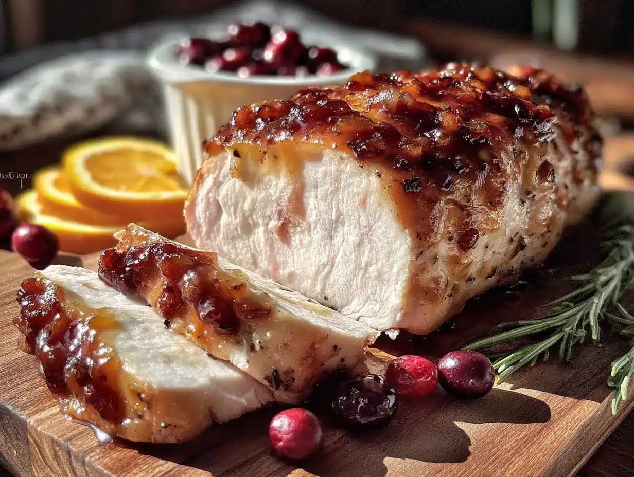 cranberry orange glazed turkey breast preparation steps