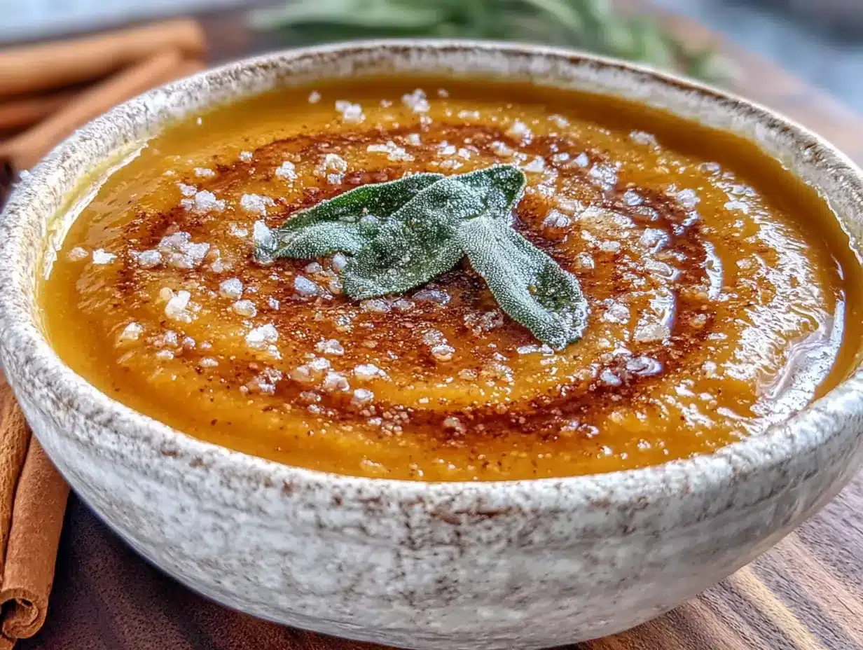 creamy brown butter sage squash soup preparation steps