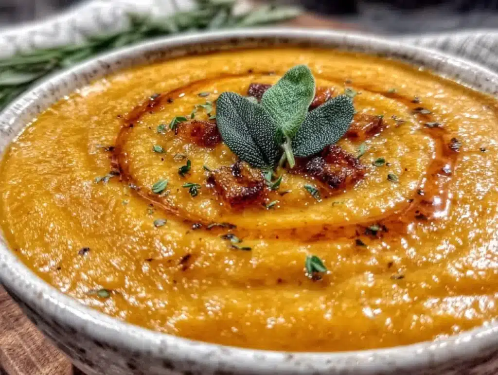 creamy honeynut squash soup - featured image