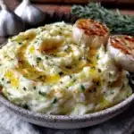 creamy roasted garlic mashed potatoes - featured image