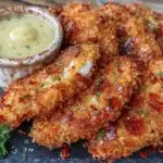 crispy baked chicken tenders with honey mustard - featured image