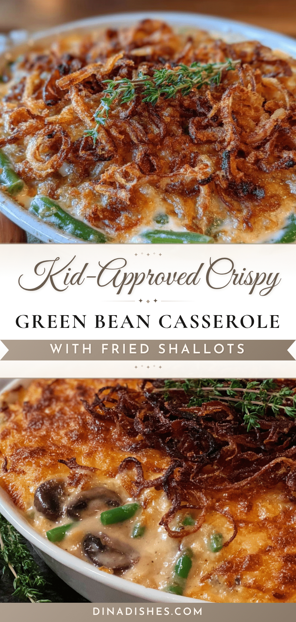 crispy green bean casserole with fried shallots recipe