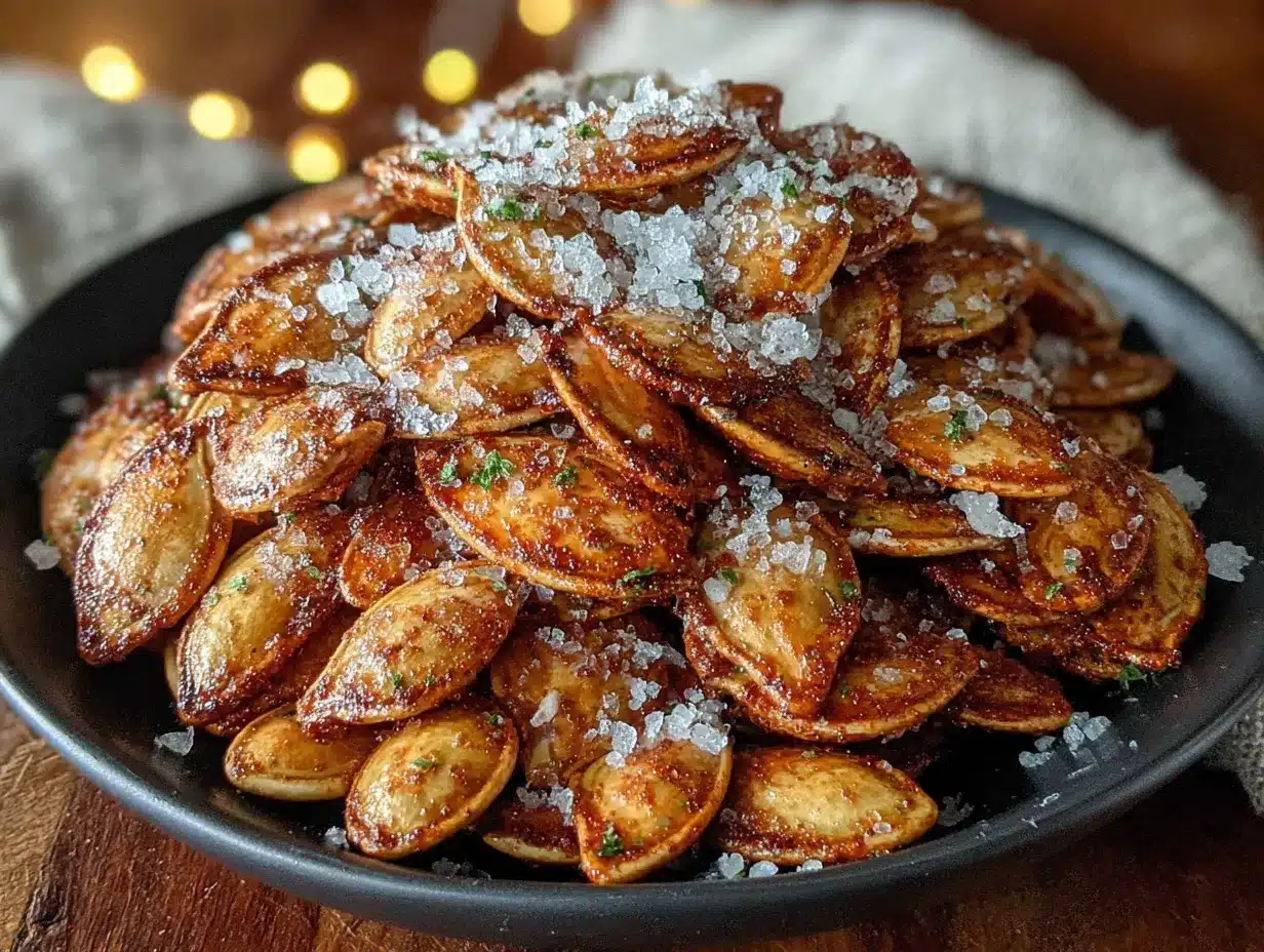crispy smoky sea salt pumpkin seeds preparation steps