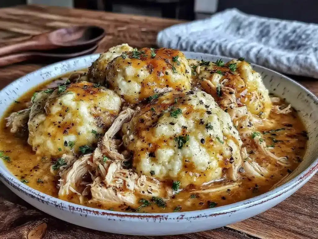 crockpot chicken and dumplings - featured image