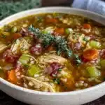 crockpot chicken and rice soup - featured image