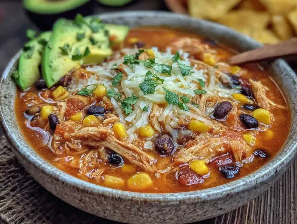 crockpot chicken taco soup - featured image