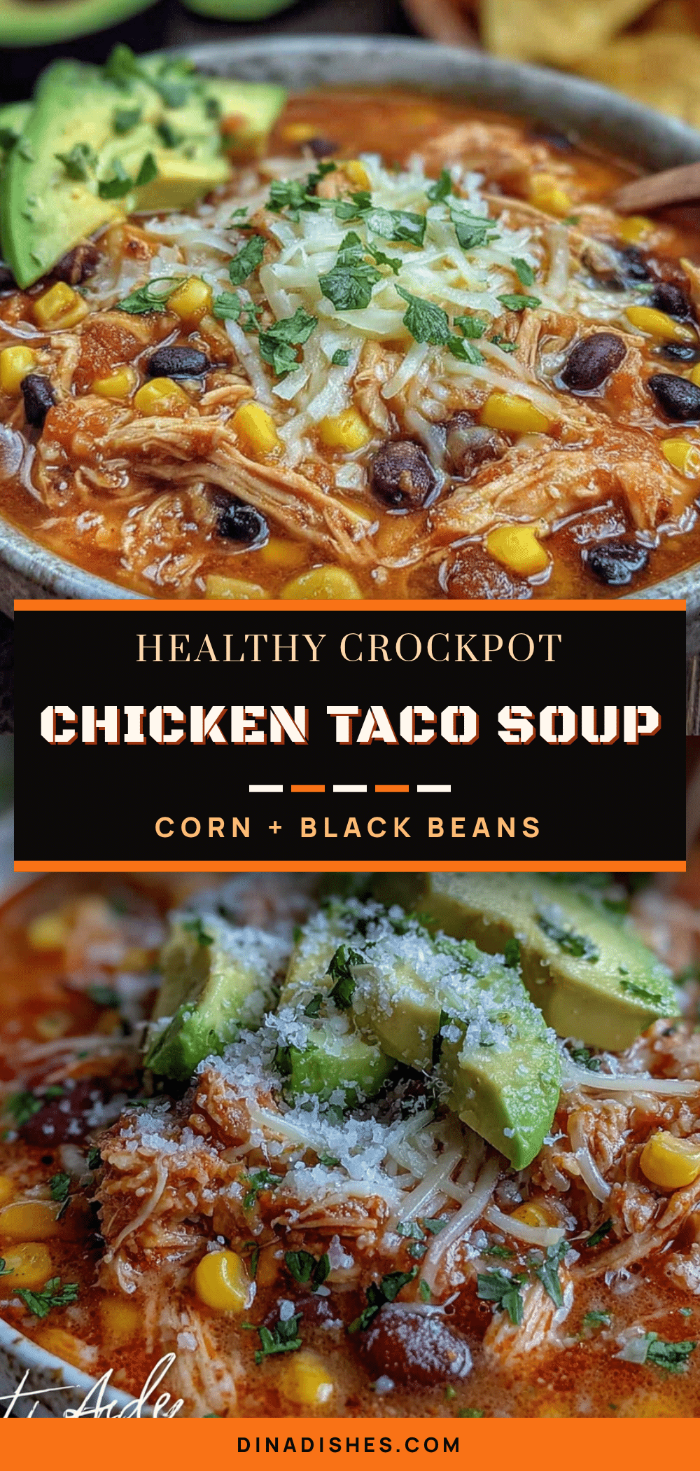 crockpot chicken taco soup recipe