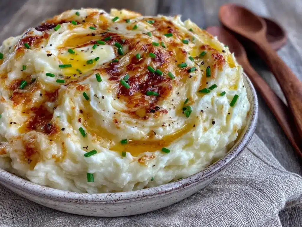 crockpot cream cheese mashed potatoes - featured image