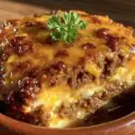 crockpot ground beef and potato casserole - featured image