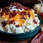 crockpot potato soup with bacon and cheddar - featured image
