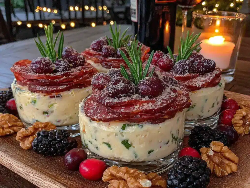easy christmas charcuterie cups - featured image