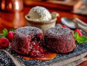 easy molten lava cakes for two - featured image