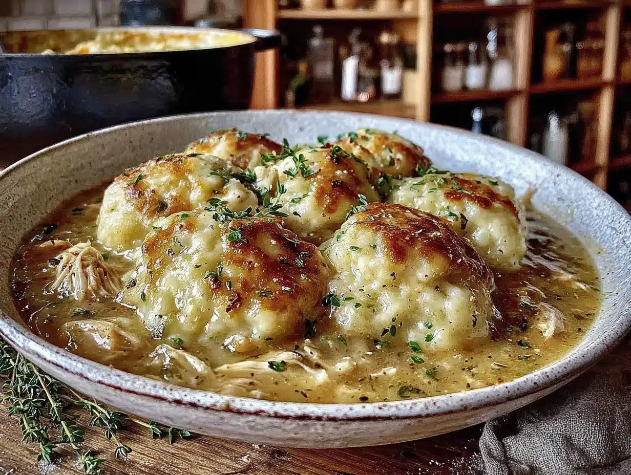 Easy One-Pot Creamy Chicken and Dumplings preparation steps