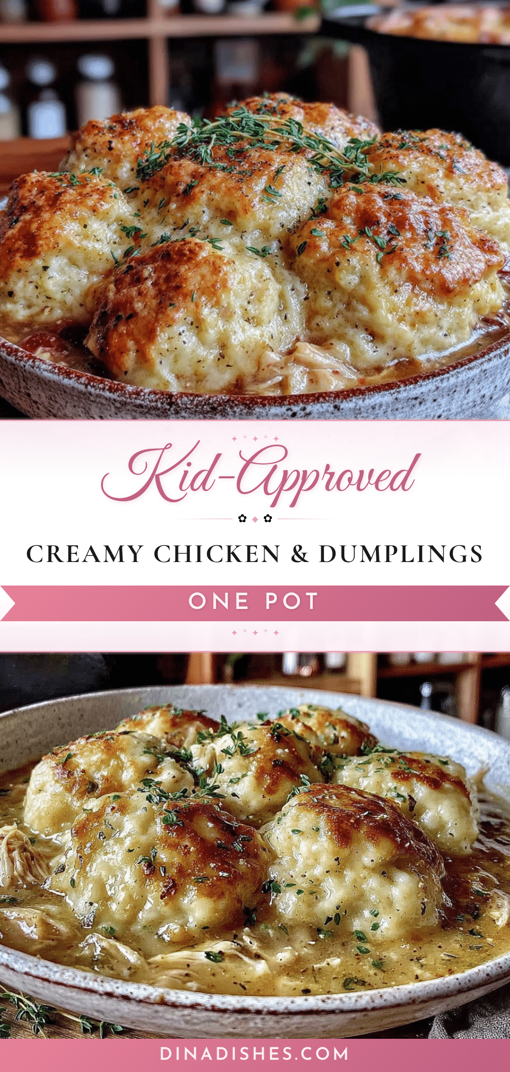 Easy One-Pot Creamy Chicken and Dumplings recipe