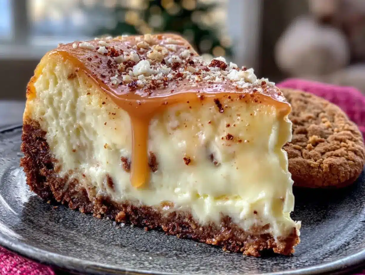 eggnog cheesecake with gingersnap crust preparation steps