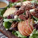 fall harvest salad with apples and pecans - featured image