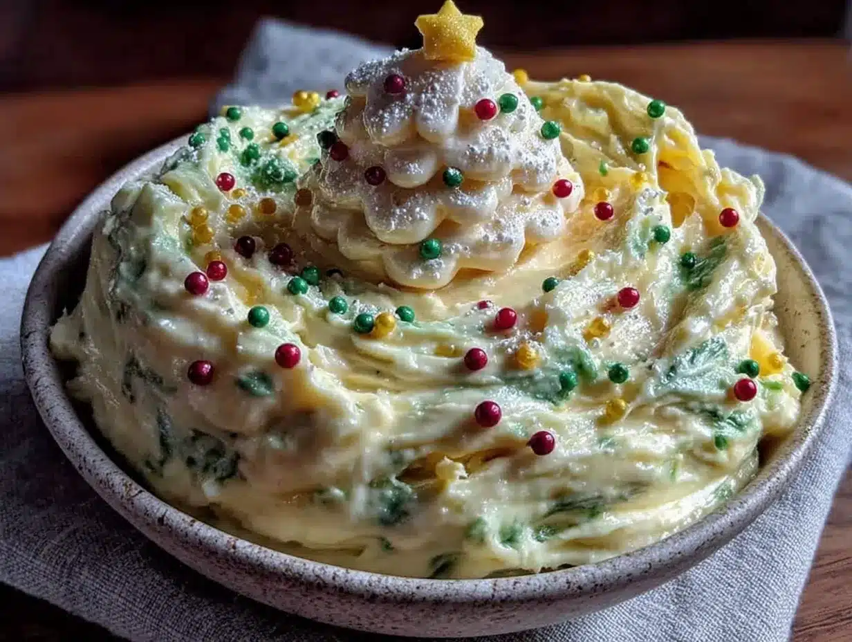 Festive Christmas Tree Cake Dip for Holiday Parties preparation steps