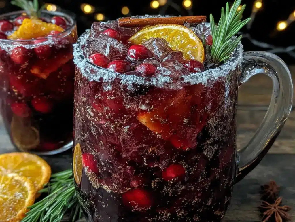 festive non-alcoholic holiday punch with ginger ale - featured image