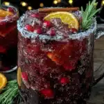 festive non-alcoholic holiday punch with ginger ale - featured image