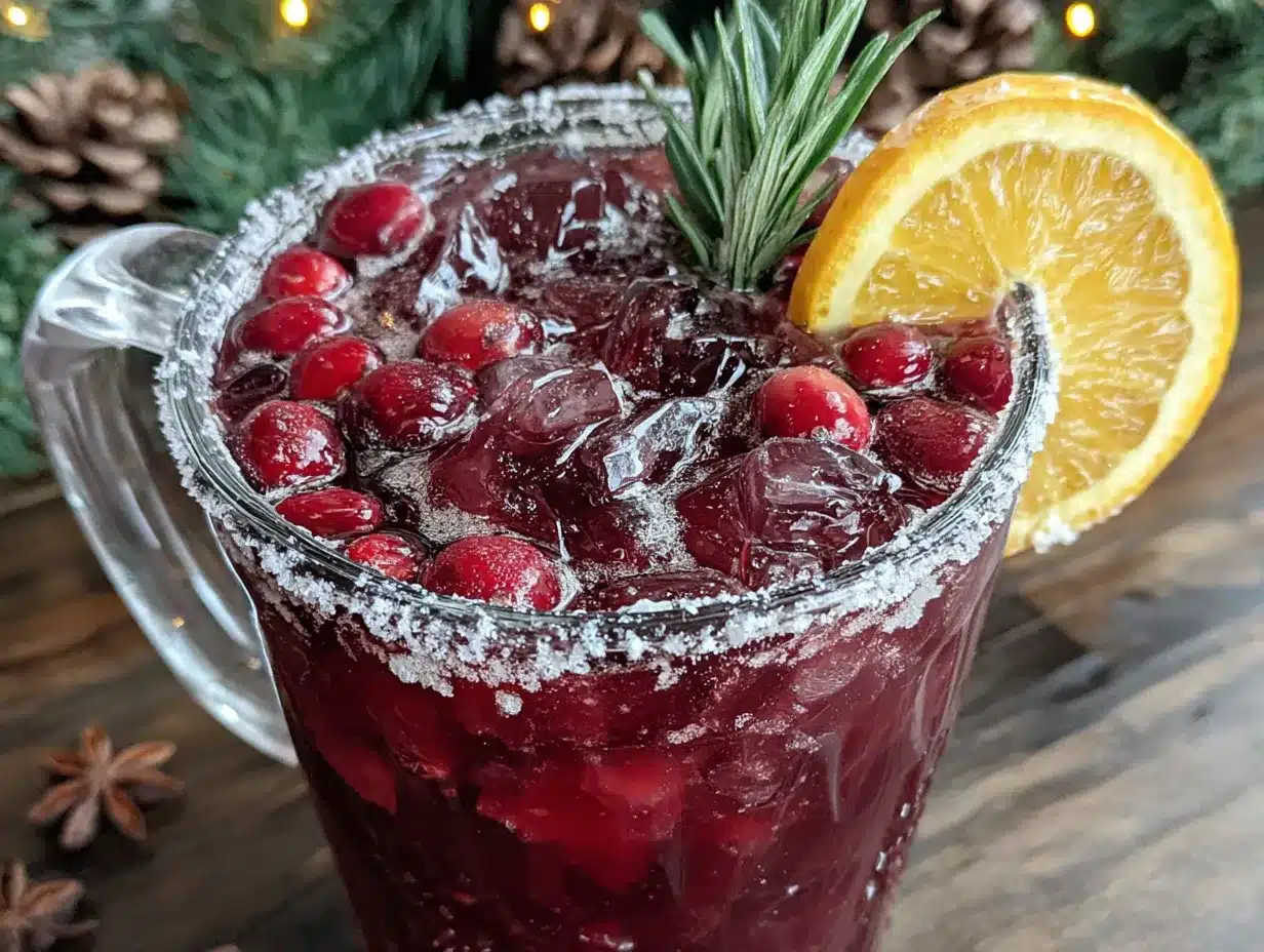 festive non-alcoholic holiday punch with ginger ale preparation steps