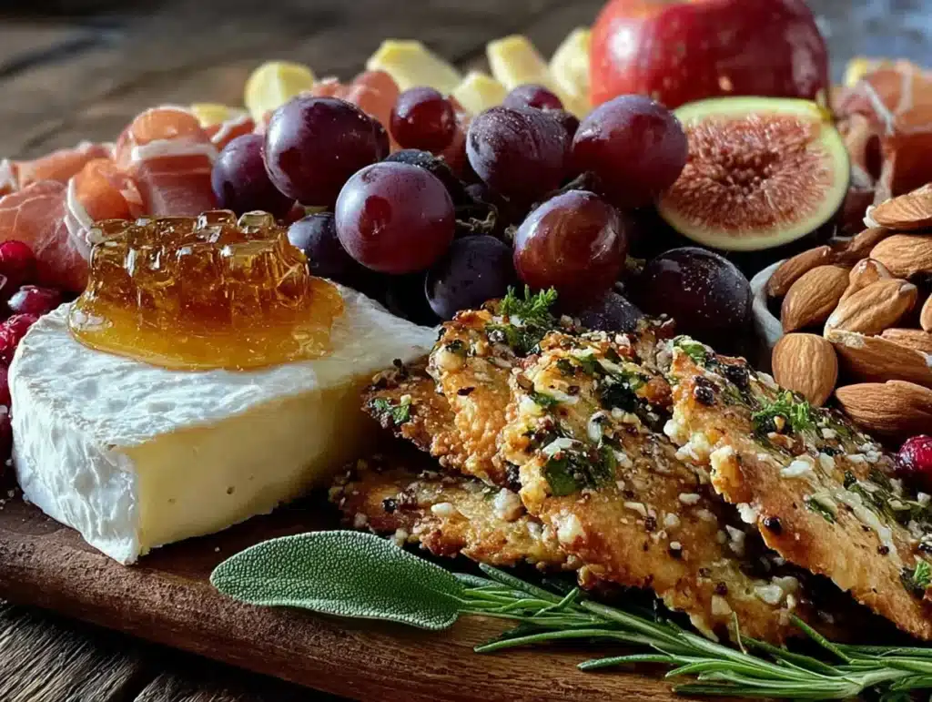 Friendsgiving charcuterie board with fall fruit - featured image