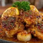 garlic butter chicken thighs - featured image