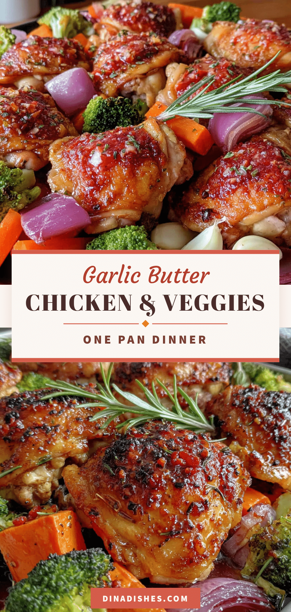 garlic butter chicken thighs and veggies recipe