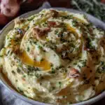 garlic herb brown butter mashed potatoes - featured image