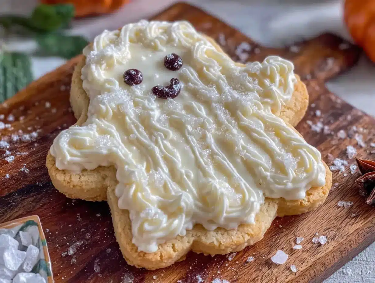 ghost-shaped sugar cookies preparation steps