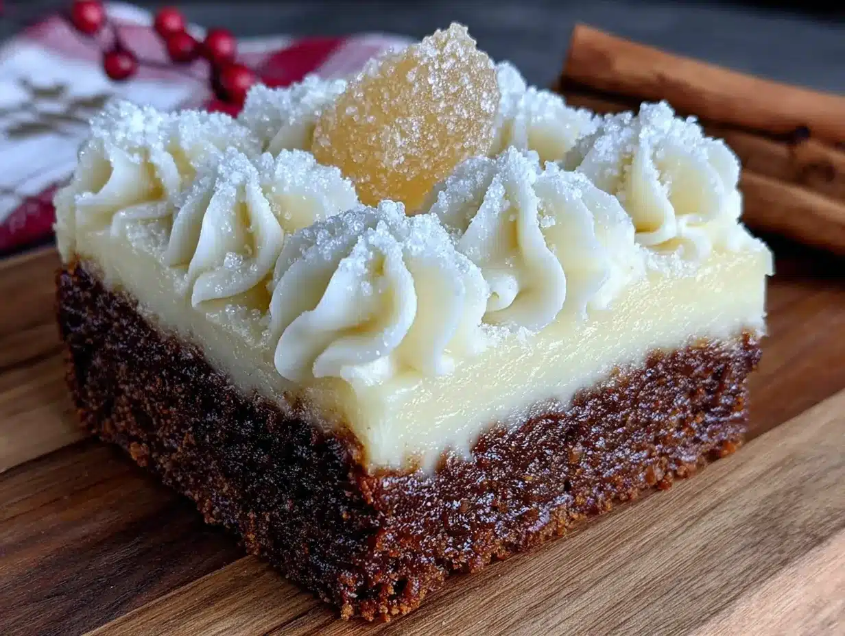 gingerbread cheesecake bars preparation steps