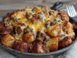 ground beef and potato skillet - featured image
