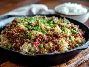 ground beef and rice skillet - featured image