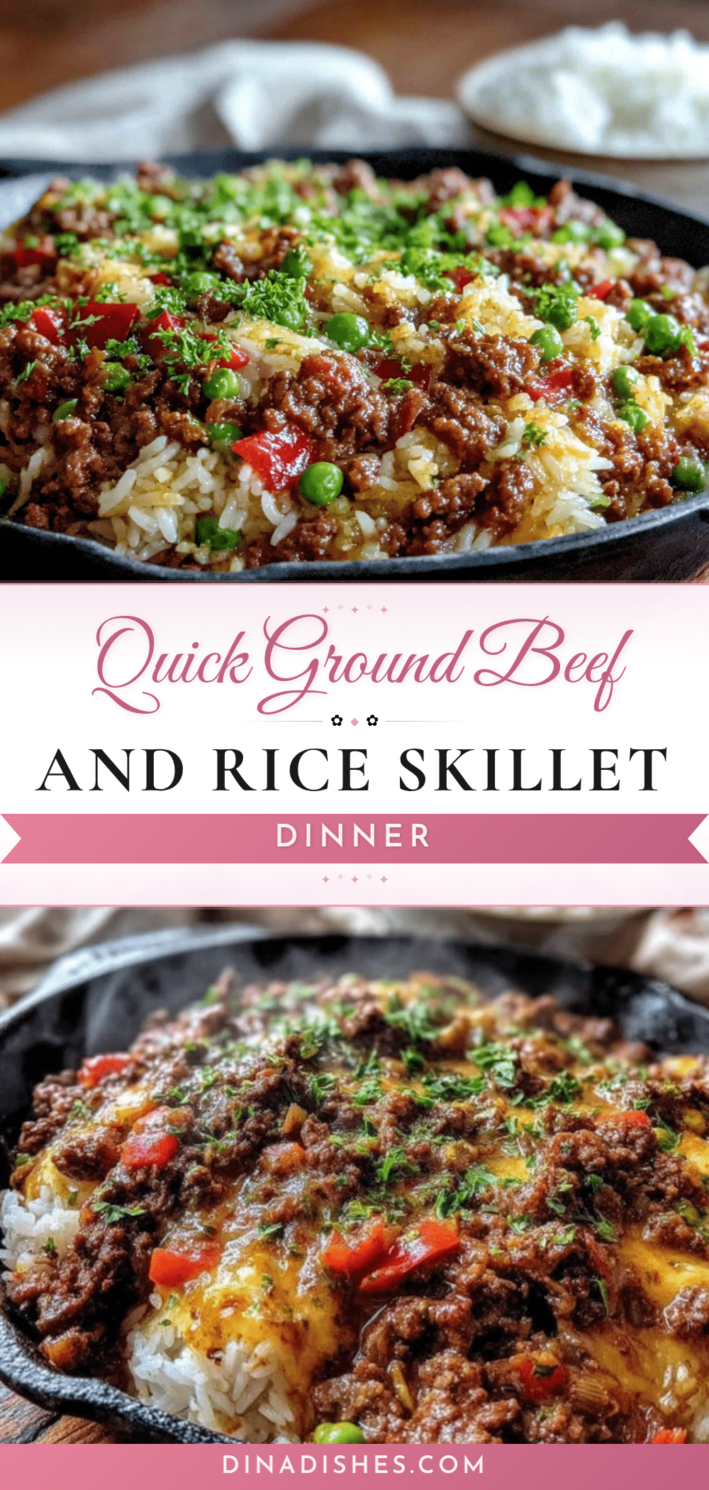 ground beef and rice skillet recipe