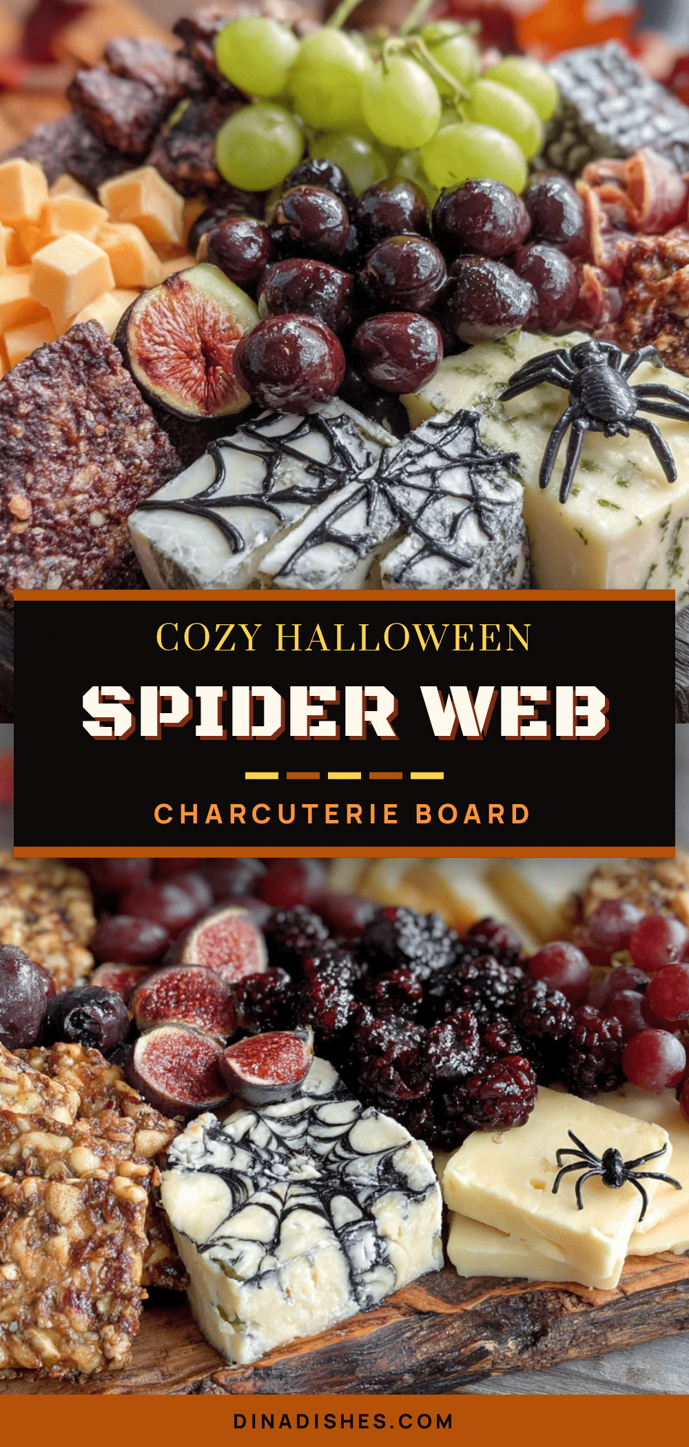 halloween spider web charcuterie board recipe