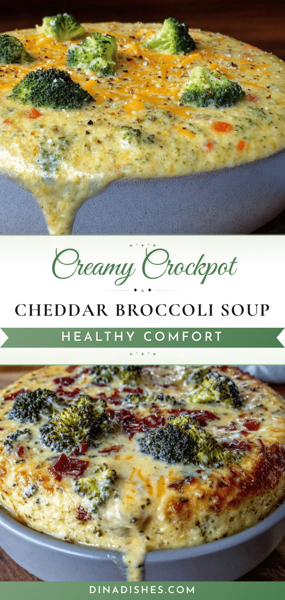 healthy crockpot cheddar broccoli soup recipe