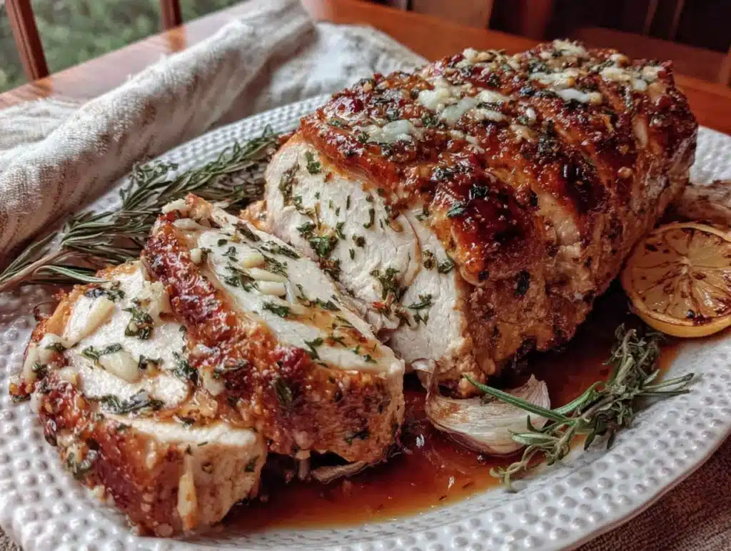 herb butter roasted turkey breast - featured image