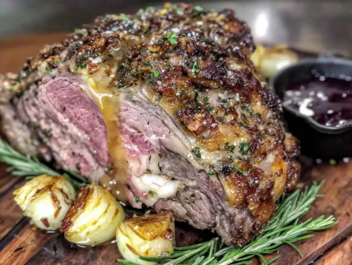 herb-crusted prime rib roast preparation steps